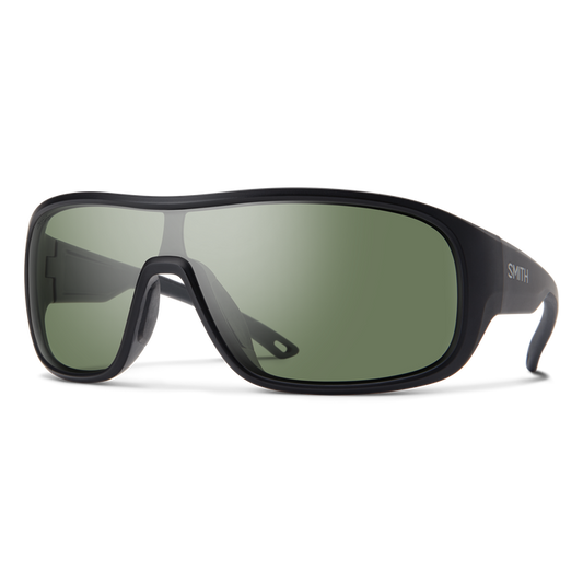 Smith Spinner Matte Black + ChromaPop Polarized Gray Green Lens