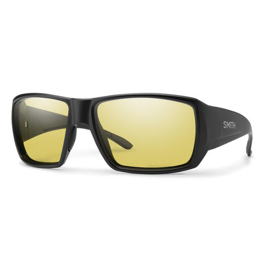 Smith Guide's Choice S Matte Black + ChromaPop Glass Polarized Low Light Yellow Lens