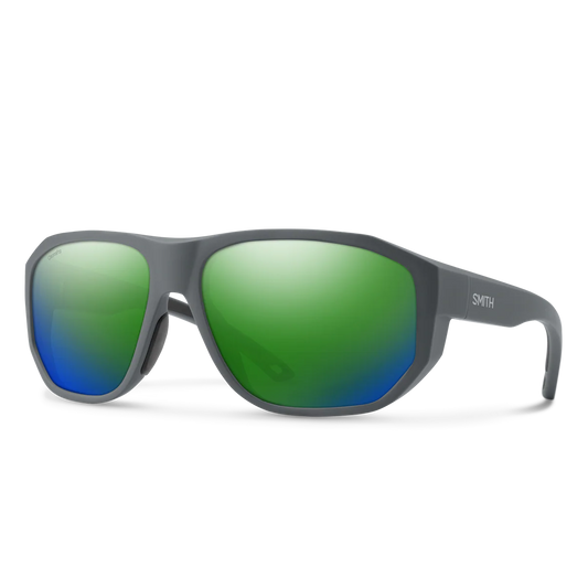 Smith Outrigger Matte Slate Frame W/ ChromaPop Green Mirror Poly Lens