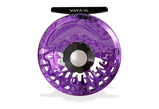 abel vaya 4 5 purple sight fish engraving w black drag knob black metal handle