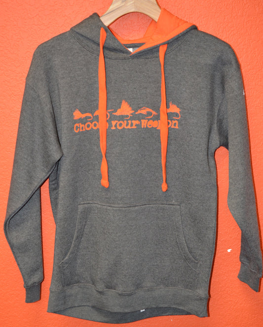 CFB Choose Your Weapon Hoody, Gray/Orange