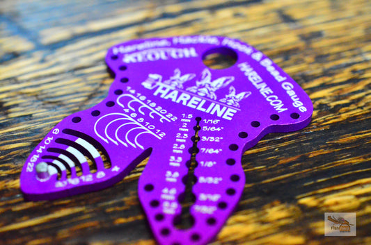 Hareline Hackle, Hook and Bead Gauge