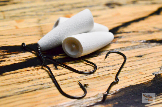 Soft Saltwater Poppers with Hooks- White
