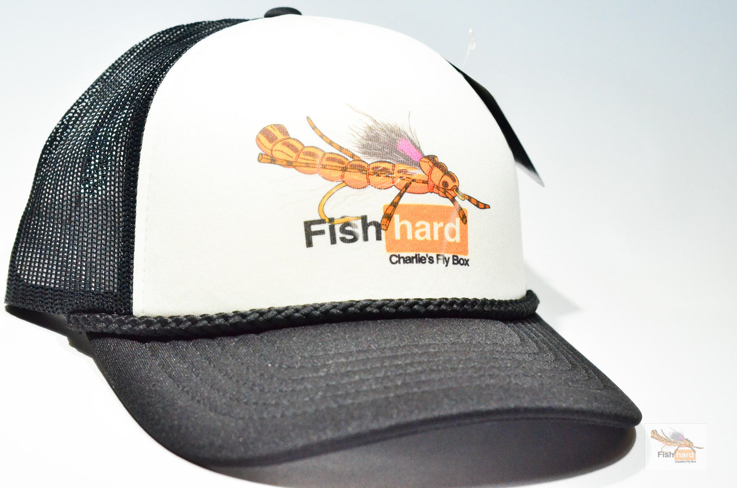 CFB Fish hard Foam Trucker Hat, Black