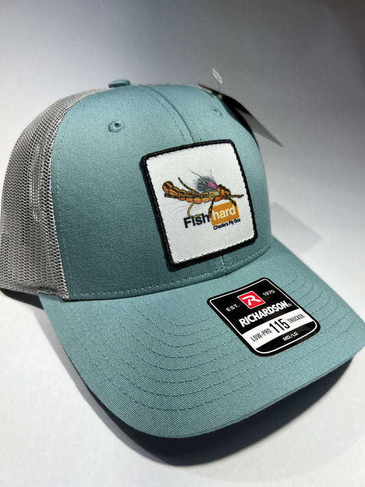 CFB Fish Hard Gray/Green Trucker Hat