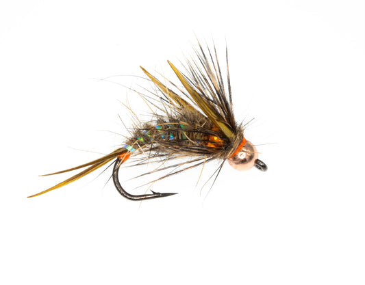 1 DOZEN BEAD HEAD YELLOW AND SILVER NYMPHS FOR FLY FISHING-BH-10