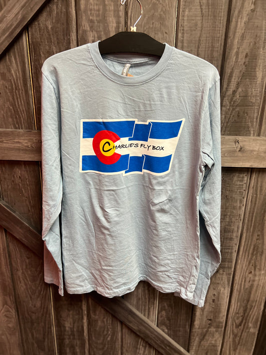 CFB Pigment Dyed Long Sleeve T-Shirt, Colorado Flag Logo