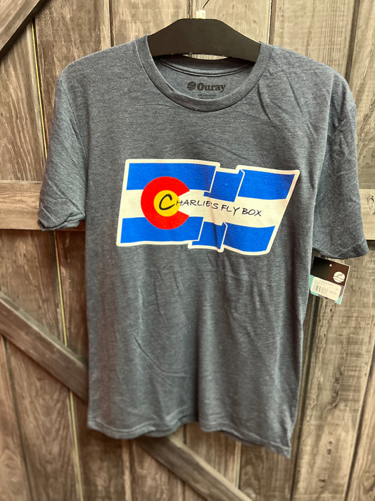 CFB Tri-Blend Short Sleeve T-Shirts with Colorado Flag Logo